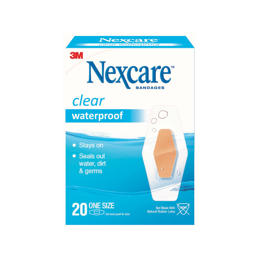 Nexcare Waterproof Bandages Clear 20's National Skin Centre